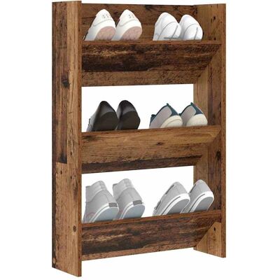vidaXL Schoenenkast met plank Oudhout 60 x 18 x 90 cm Bewerkt hout vidaXL Schoenenkast met plank Oudhout 60 x 18 x 90 cm Bewerkt hout