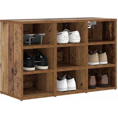 vidaXL Schoenenkast met plank Oudhout 77,5 x 30 x 51 cm Bewerkt hout vidaXL Schoenenkast met plank Oudhout 77,5 x 30 x 51 cm Bewerkt hout