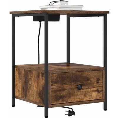 vidaXL Nachtkastje 2 pcs Gerookt eiken 42 x 41 x 56 cm Bewerkt hout vidaXL Nachtkastje 2 pcs Gerookt eiken 42 x 41 x 56 cm Bewerkt hout
