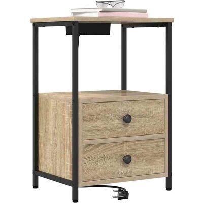 vidaXL Nachtkastje 2 pcs Sonoma Eiken 40 x 31 x 60 cm Bewerkt hout vidaXL Nachtkastje 2 pcs Sonoma Eiken 40 x 31 x 60 cm Bewerkt hout