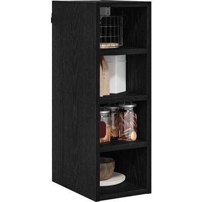 vidaXL Hangkast met plank Zwart eiken 20 x 29,5 x 60 cm Bewerkt hout vidaXL Hangkast met plank Zwart eiken 20 x 29,5 x 60 cm Bewerkt hout