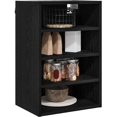 vidaXL Hangkast met plank Zwart eiken 40 x 29,5 x 60 cm Bewerkt hout vidaXL Hangkast met plank Zwart eiken 40 x 29,5 x 60 cm Bewerkt hout