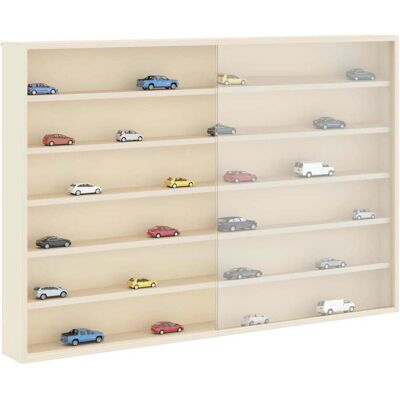 vidaXL Muurdisplaykast met plank Beige 80 x 8,5 x 54 cm Multiplex vidaXL Muurdisplaykast met plank Beige 80 x 8,5 x 54 cm Multiplex