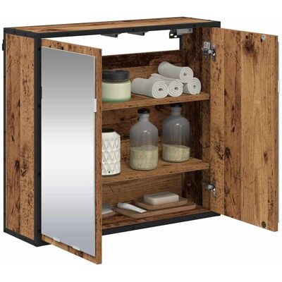 vidaXL Wandplank met plank Wandgemonteerd Oudhout 65 x 20 x 60 cm vidaXL Wandplank met plank Wandgemonteerd Oudhout 65 x 20 x 60 cm