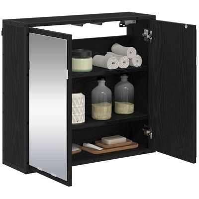 vidaXL Wandplank met plank Wandgemonteerd Zwart Eiken 65 x 20 x 60 cm vidaXL Wandplank met plank Wandgemonteerd Zwart Eiken 65 x 20 x 60 cm