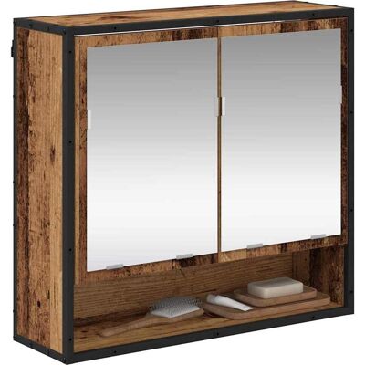 vidaXL Wandplank met plank Wandgemonteerd Oudhout 65 x 20 x 60 cm vidaXL Wandplank met plank Wandgemonteerd Oudhout 65 x 20 x 60 cm