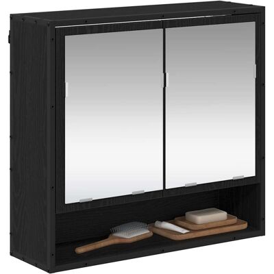 vidaXL Wandplank met plank Wandgemonteerd Zwart Eiken 65 x 20 x 60 cm vidaXL Wandplank met plank Wandgemonteerd Zwart Eiken 65 x 20 x 60 cm