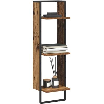 vidaXL Wandplank met plank Oud Hout 30 x 25 x 100 cm Bewerkt hout vidaXL Wandplank met plank Oud Hout 30 x 25 x 100 cm Bewerkt hout