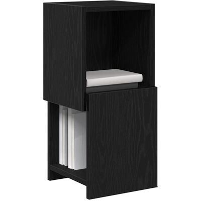 vidaXL Hoekkast Zwart Eiken 25,5x25x55cm Bewerkt hout vidaXL Hoekkast Zwart Eiken 25,5x25x55cm Bewerkt hout