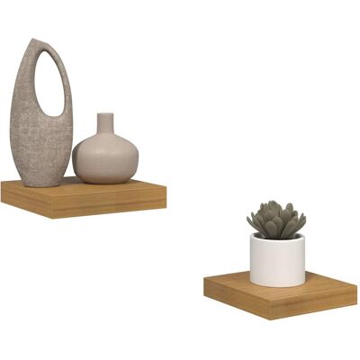 vidaXL Wandplank Muurmontage 2 pcs Beige 23 x 23,5 x 3,8 cm vidaXL Wandplank Muurmontage 2 pcs Beige 23 x 23,5 x 3,8 cm