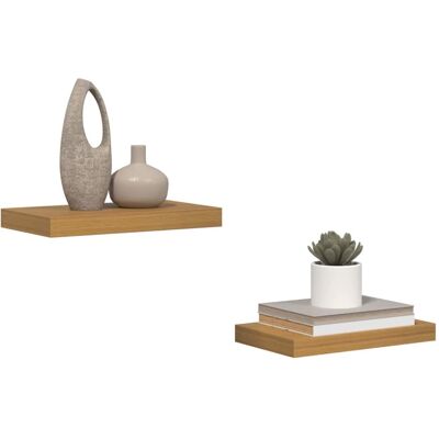vidaXL Wandplank Muurmontage 2 pcs Beige 40 x 23,5 x 3,8 cm vidaXL Wandplank Muurmontage 2 pcs Beige 40 x 23,5 x 3,8 cm