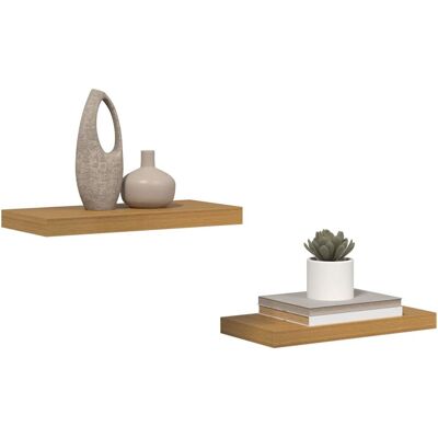 vidaXL Wandplank Muurmontage 2 pcs Beige 50 x 23,5 x 3,8 cm vidaXL Wandplank Muurmontage 2 pcs Beige 50 x 23,5 x 3,8 cm