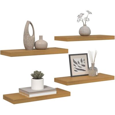 vidaXL Wandplank Muurmontage 4 pcs Beige 60 x 23,5 x 3,8 cm vidaXL Wandplank Muurmontage 4 pcs Beige 60 x 23,5 x 3,8 cm