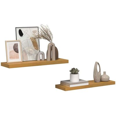 vidaXL Wandplank Muurmontage 2 pcs Beige 80 x 23,5 x 3,8 cm vidaXL Wandplank Muurmontage 2 pcs Beige 80 x 23,5 x 3,8 cm