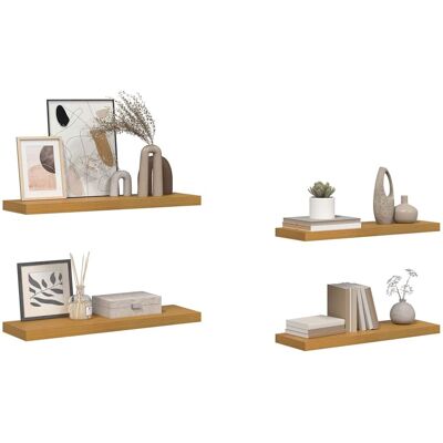 vidaXL Wandplank Muurmontage 4 pcs Beige 80 x 23,5 x 3,8 cm vidaXL Wandplank Muurmontage 4 pcs Beige 80 x 23,5 x 3,8 cm