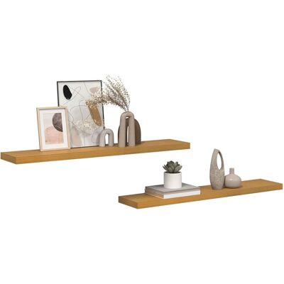 vidaXL Wandplank Muurmontage 2 pcs Beige 120 x 23,5 x 3,8 cm vidaXL Wandplank Muurmontage 2 pcs Beige 120 x 23,5 x 3,8 cm