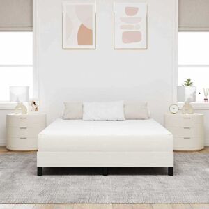 VidaXL - Pocketveringmatras Crème Medium 140x200x20 cm Stoff - Matras VidaXL - Pocketveringmatras Crème Medium 140x200x20 cm Stoff - Matras