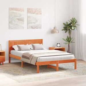 VidaXL Massief Houten Bedframe Bruin 120x190cm - Bed VidaXL Massief Houten Bedframe Bruin 120x190cm - Bed