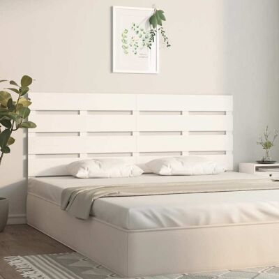 vidaXL Witte 200x3x80 cm houten hoofdbord voor slaapkamer vidaXL Witte 200x3x80 cm houten hoofdbord voor slaapkamer