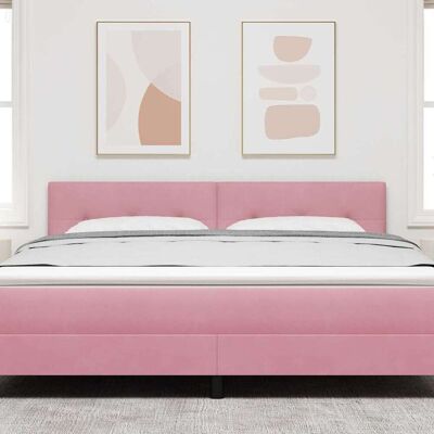 Vidaxl Roze Fluwelen LED-Knop Hoofdbord - Hoofdbord Vidaxl Roze Fluwelen LED-Knop Hoofdbord - Hoofdbord