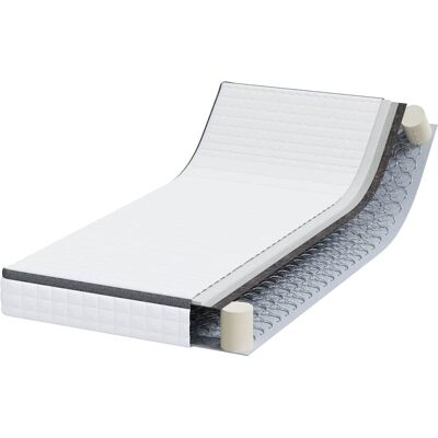 vidaXL Matras Wit en Grijs 100 x 200 cm Bonell Veer vidaXL Matras Wit en Grijs 100 x 200 cm Bonell Veer
