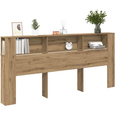 vidaXL Artisan Eikenhouten king hoofdbord met planken - Hoofdbord vidaXL Artisan Eikenhouten king hoofdbord met planken - Hoofdbord