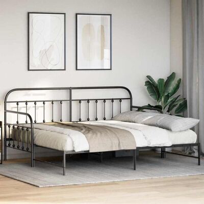 Vidaxl Zwart Dagbed met Nido Bed - Bed Frame Vidaxl Zwart Dagbed met Nido Bed - Bed Frame