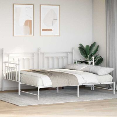 VidaXL Wit Metalen Stapelbed met Nido voor Kleine Kamers VidaXL Wit Metalen Stapelbed met Nido voor Kleine Kamers