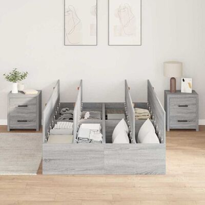 Vidaxl Opbergbed Sonoma Gray 120x190 cm Vidaxl Opbergbed Sonoma Gray 120x190 cm