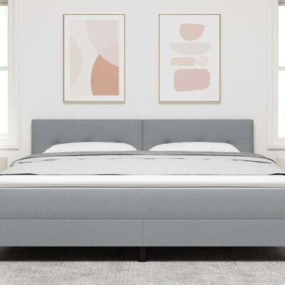 Vidaxl Hoofdbord - Verstelbaar 180cm Lichtgrijs Textuur Vidaxl Hoofdbord - Verstelbaar 180cm Lichtgrijs Textuur