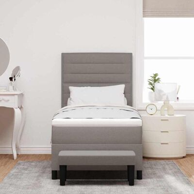 vidaXL Boxspringbed Taupe - Boxspring bed vidaXL Boxspringbed Taupe - Boxspring bed