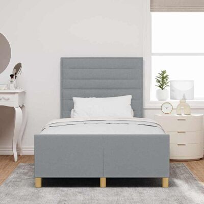 Vidaxl Lichtgrijs Stoffen Bedframe - Bedframe Vidaxl Lichtgrijs Stoffen Bedframe - Bedframe