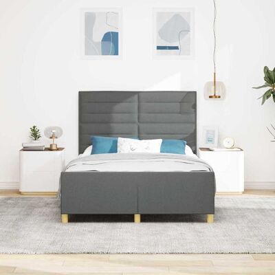 Vidaxl Donkergrijs Bed - Minimalistisch Ontwerp, Duurzaam Hout, Voor 2 Personen Vidaxl Donkergrijs Bed - Minimalistisch Ontwerp, Duurzaam Hout, Voor 2 Personen
