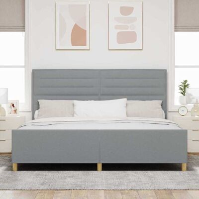 VIDAXL Lichtgrijs Bedbodem - Tweepersoons Formaat - Elegant Modern Ontwerp VIDAXL Lichtgrijs Bedbodem - Tweepersoons Formaat - Elegant Modern Ontwerp