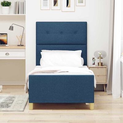 Vidaxl Bedframe blauw 80x200cm - Bedframe Vidaxl Bedframe blauw 80x200cm - Bedframe