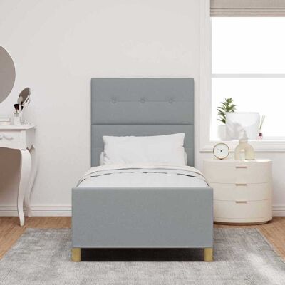 Vidaxl Bedframe - Lichtgrijs - Moderne Minimalistische Stijl Vidaxl Bedframe - Lichtgrijs - Moderne Minimalistische Stijl