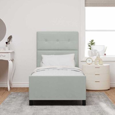 Vidaxl Velvet Lichtgrijs Bedframe - Bedframe Vidaxl Velvet Lichtgrijs Bedframe - Bedframe