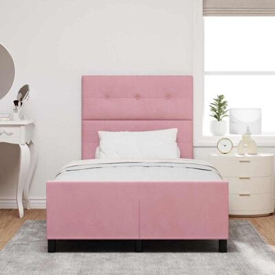 VIDAXL Roze Fluwelen Bedframe - Ondersteunt tot 300kg - Modern Design VIDAXL Roze Fluwelen Bedframe - Ondersteunt tot 300kg - Modern Design