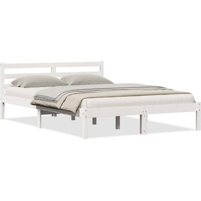 Vidaxl Wit Dennen Houten Bed 160x210 cm Vidaxl Wit Dennen Houten Bed 160x210 cm