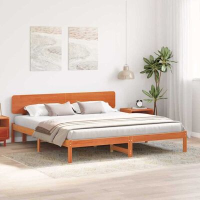 vidaXL Bedframe Wasbruin 180 x 200 cm Massief grenenhout vidaXL Bedframe Wasbruin 180 x 200 cm Massief grenenhout