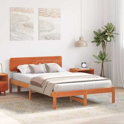 vidaXL Bedframe Wasbruin 120 x 190 cm Massief grenenhout vidaXL Bedframe Wasbruin 120 x 190 cm Massief grenenhout