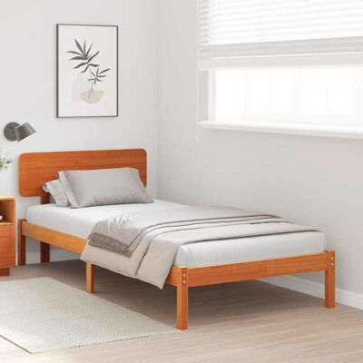 vidaXL Bedframe met hoofdeinde Wasbruin 80 x 200 cm Massief grenenhout vidaXL Bedframe met hoofdeinde Wasbruin 80 x 200 cm Massief grenenhout