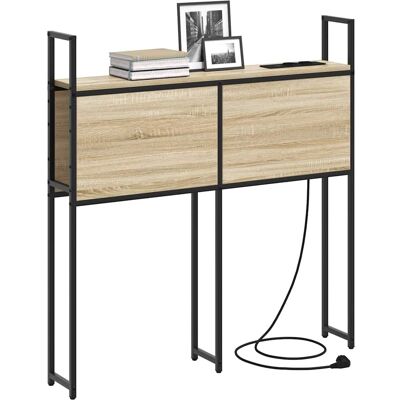 vidaXL Opberghoofdbord met Oplaadstation Sonoma eiken Bewerkt hout vidaXL Opberghoofdbord met Oplaadstation Sonoma eiken Bewerkt hout