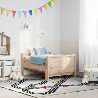 vidaXL Bedframe met hoofdeinde Bruin 80 x 200 cm Bewerkt hout vidaXL Bedframe met hoofdeinde Bruin 80 x 200 cm Bewerkt hout