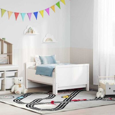 vidaXL Bedframe met hoofdeinde Wit 80 x 200 cm Bewerkt hout vidaXL Bedframe met hoofdeinde Wit 80 x 200 cm Bewerkt hout