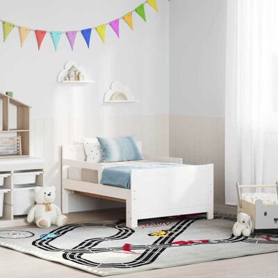 vidaXL Bedframe met hoofdeinde Wit 80 x 200 cm Bewerkt hout vidaXL Bedframe met hoofdeinde Wit 80 x 200 cm Bewerkt hout