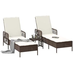 Vidaxl Set van 3 tuinloungebanken - Weerbestendig stalen frame Vidaxl Set van 3 tuinloungebanken - Weerbestendig stalen frame