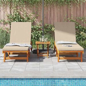 vidaXL Zitzak Set van 3 Beige Acaciahouten Opvouwbaar Buiten vidaXL Zitzak Set van 3 Beige Acaciahouten Opvouwbaar Buiten