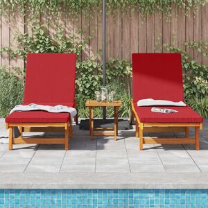 vidaXL Zesdelige set van 3 ligstoelen van acaciahout 65x200x84cm - Loungeset vidaXL Zesdelige set van 3 ligstoelen van acaciahout 65x200x84cm - Loungeset