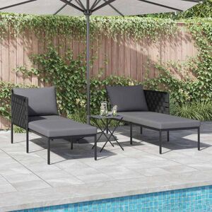 Vidaxl Stalen Frame Lounge Stoel met Kussens Vidaxl Stalen Frame Lounge Stoel met Kussens